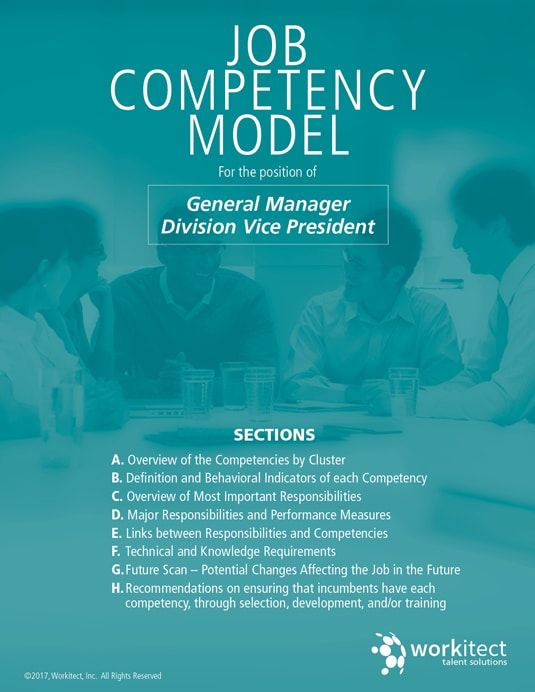 Job Competency Model report example